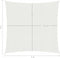 vidaXL - Zonnezeil - 160 - g/m² - 3x3 - m - HDPE - wit
