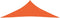 vidaXL - Zonnezeil - 160 - g/m² - 3x3x3 - m - HDPE - oranje
