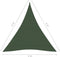 vidaXL - Zonnezeil - 160 - g/m² - 3x4x4 - m - HDPE - donkergroen