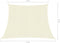 vidaXL - Zonnezeil - 160 - g/m² - 4/5x3 - m - HDPE - crèmekleurig