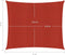 vidaXL - Zonnezeil - 160 - g/m² - 4x4 - m - HDPE - rood