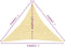vidaXL - Zonnezeil - 160 - g/m² - 4x4x4 - m - HDPE - beige