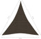 vidaXL - Zonnezeil - 160 - g/m² - 4x5x5 - m - HDPE - bruin