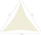 vidaXL - Zonnezeil - 160 - g/m² - 4x5x5 - m - HDPE - crèmekleurig