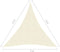 vidaXL - Zonnezeil - 160 - g/m² - 5x6x6 - m - HDPE - crèmekleurig