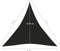 vidaXL - Zonnezeil - 160 - g/m² - 6x6x6 - m - HDPE - zwart