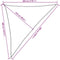 vidaXL - Zonnezeil - 160 - g/m² - driehoekig - 3x4x5 - m - HDPE - zandkleurig
