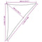 vidaXL - Zonnezeil - 160 - g/m² - driehoekig - 4x5x6,8 - m - HDPE - blauw