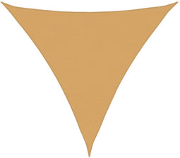 vidaXL - Zonnezeil - 160 - g/m² - driehoekig - 5x5x5 - m - HDPE - zandkleurig