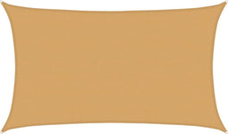 vidaXL - Zonnezeil - 160 - g/m² - rechthoekig - 5x8 - m - HDPE - zandkleurig