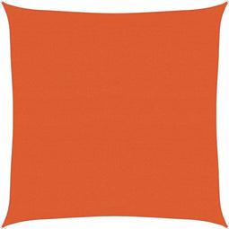 vidaXL - Zonnezeil - 160 - g/m² - vierkant - 5x5 - m - HDPE - oranje