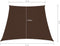 vidaXL - Zonnezeil - trapezium - 2/4x3 - m - oxford - stof - bruin