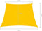 vidaXL - Zonnezeil - trapezium - 2/4x3 - m - oxford - stof - geel