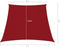 vidaXL - Zonnezeil - trapezium - 2/4x3 - m - oxford - stof - rood