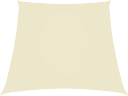 vidaXL - Zonnezeil - trapezium - 2/4x3 - m - oxford - stof - crèmekleurig