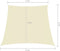 vidaXL - Zonnezeil - trapezium - 2/4x3 - m - oxford - stof - crèmekleurig