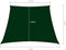 vidaXL - Zonnezeil - trapezium - 2/4x3 - m - oxford - stof - donkergroen