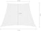 vidaXL - Zonnezeil - trapezium - 2/4x3 - m - oxford - stof - wit