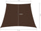 vidaXL - Zonnezeil - trapezium - 3/5x4 - m - oxford - stof - bruin