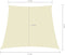 vidaXL - Zonnezeil - trapezium - 3/5x4 - m - oxford - stof - crèmekleurig