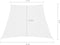 vidaXL - Zonnezeil - trapezium - 3/5x4 - m - oxford - stof - wit