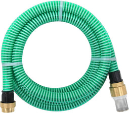 vidaXL - Zuigslang - met - messing - koppelingen - 1,1'' - 10 - m - PVC - groen