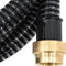 vidaXL - Zuigslang - met - messing - koppelingen - 1,1'' - 10 - m - PVC - zwart