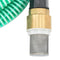 vidaXL - Zuigslang - met - messing - koppelingen - 1,1'' - 15 - m - PVC - zwart
