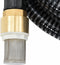 vidaXL - Zuigslang - met - messing - koppelingen - 1,1'' - 15 - m - PVC - zwart