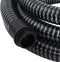 vidaXL - Zuigslang - met - messing - koppelingen - 1,1'' - 15 - m - PVC - zwart