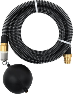 vidaXL - Zuigslang - met - messing - koppelingen - 1,1'' - 20 - m - PVC - zwart