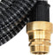 vidaXL - Zuigslang - met - messing - koppelingen - 1,1'' - 20 - m - PVC - zwart