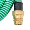 vidaXL - Zuigslang - met - messing - koppelingen - 1,1'' - 20 - m - PVC - zwart