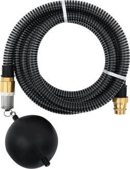 vidaXL - Zuigslang - met - messing - koppelingen - 1,1'' - 3 - m - PVC - zwart