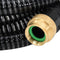 vidaXL - Zuigslang - met - messing - koppelingen - 1,1'' - 4 - m - PVC - zwart