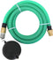 vidaXL - Zuigslang - met - messing - koppelingen - 1,1'' - 7 - m - PVC - groen