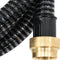 vidaXL - Zuigslang - met - messing - koppelingen - 1,1'' - 7 - m - PVC - zwart