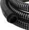 vidaXL - Zuigslang - met - messing - koppelingen - 1,1'' - 3 - m - PVC - zwart