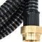 vidaXL - Zuigslang - met - messing - koppelingen - 1,1'' - 3 - m - PVC - zwart