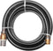 vidaXL - Zuigslang - met - messing - koppelingen - 10 - m - 25 - mm - zwart