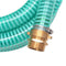 vidaXL - Zuigslang - met - messing - koppelingen - 10 - m - 25 - mm - groen