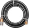vidaXL - Zuigslang - met - messing - koppelingen - 15 - m - 25 - mm - zwart