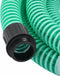 vidaXL - Zuigslang - met - messing - koppelingen - 15 - m - 25 - mm - groen