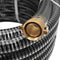 vidaXL - Zuigslang - met - messing - koppelingen - 15 - m - 25 - mm - zwart