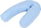 vidaXL - Zwangerschapskussen - J-vormig - 54x(36-43) - cm - blauw