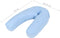 vidaXL - Zwangerschapskussen - J-vormig - 54x(36-43) - cm - blauw