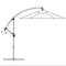 vidaXL - Zweefparasol - 3 - m - zandwit