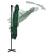 vidaXL - Zweefparasol - met - aluminium - paal - 250x250 - cm - groen