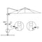 vidaXL - Zweefparasol - met - aluminium - paal - 250x250 - cm - groen