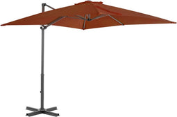 vidaXL - Zweefparasol - met - aluminium - paal - 250x250 - cm - terracottakleurig